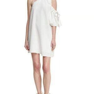 Cinq à Sept Gemini One-Shoulder Mini Dress Size Medium NWT With Defects